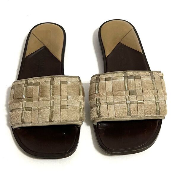 BOTTEGA VENETA CALF HAIR MONTE CARLO SLIDE SANDALS SIZE 5.5 - Picture 3 of 14